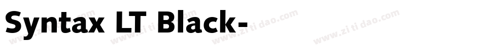 Syntax LT Black字体转换